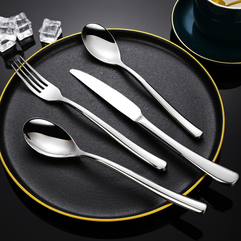 法国月光系列不锈钢刀叉勺套装镀钛咖啡勺西餐牛排刀叉餐具礼品图