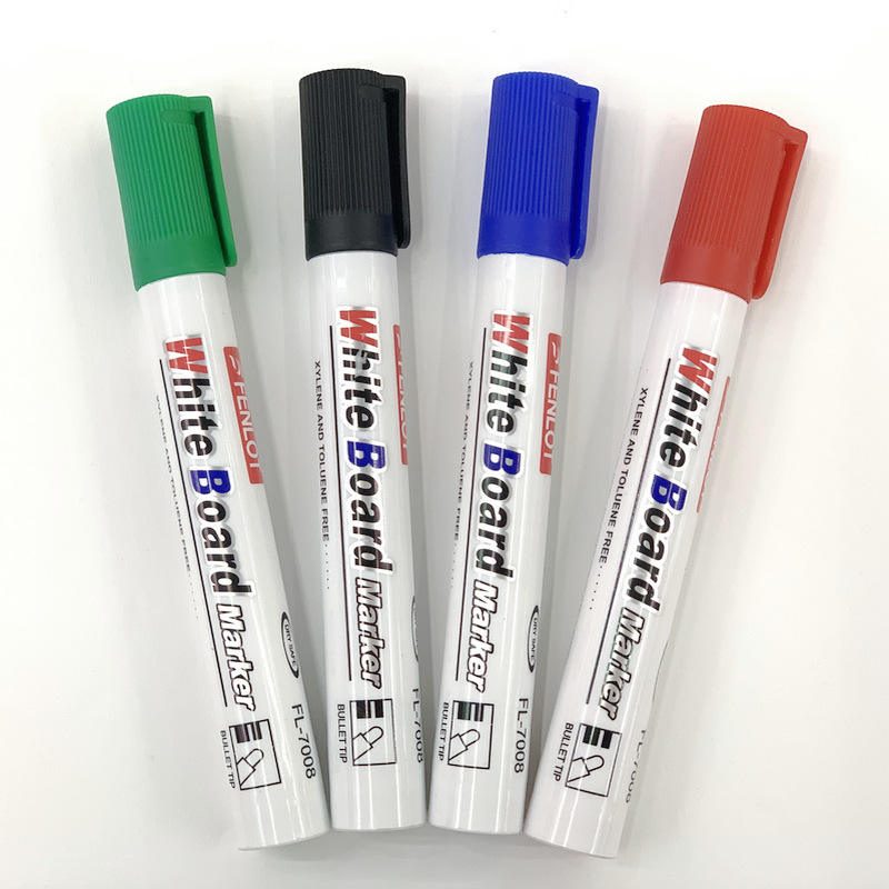 Fenle Fl-7008 Whiteboard Pen Wholesale Drift Pen Can Erase Water-Based Graffiti Painting Pen Easy To Erase Office Teaching Pen Round Head Oblique Head Item Picture