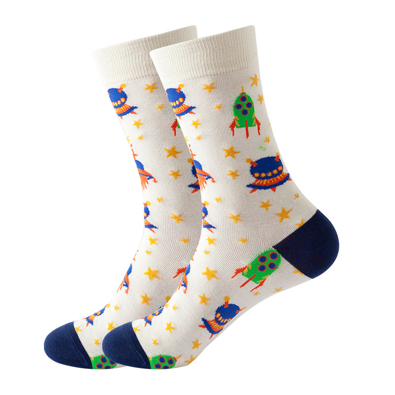 Otoño invierno nueva moda personalidad estrella tendencia calcetines mujer europa américa hip hop medias algodón amazon al por mayor Item Picture