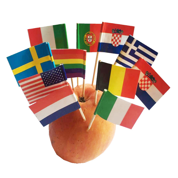 Cross-border supply of toothpick flags, dessert flags, wine tags, fruit tags, toothpick flags and ten thousand national flags