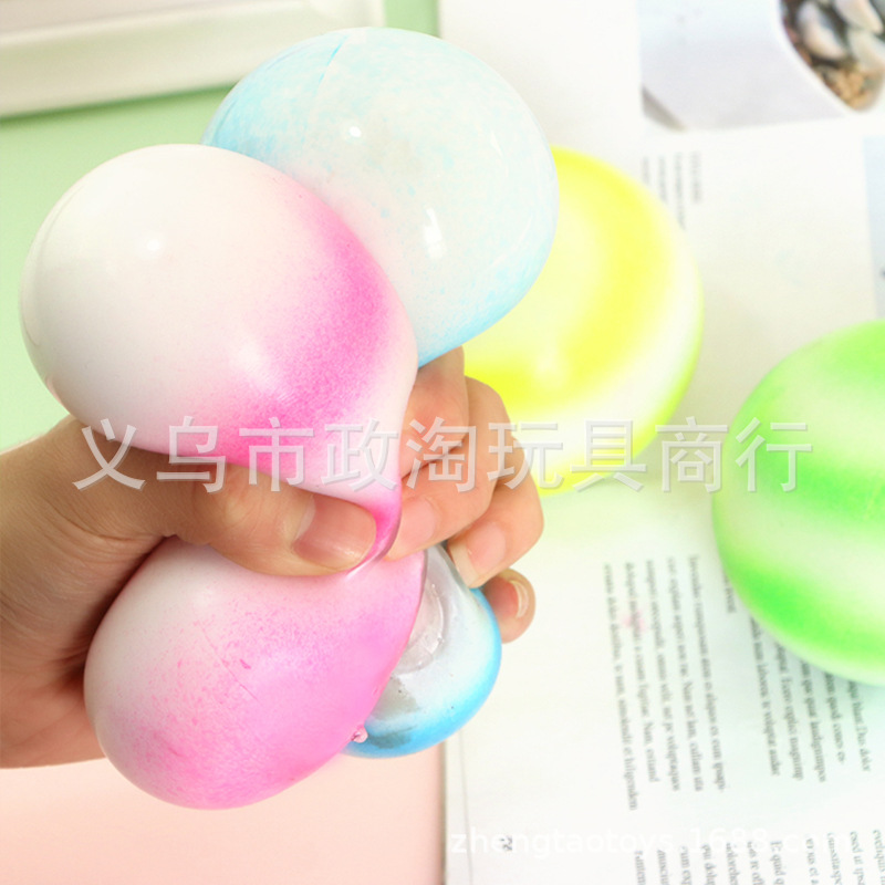New Rainbow Flour Ball Multi-Color Ball Vent Lalolo Multi-Size Ball Soft Glue Tpr Rainbow Ball Application Scenario