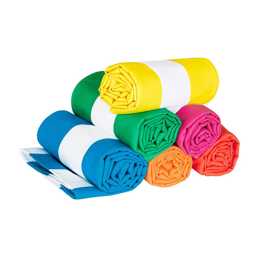 Cross-Border Amazon Striped Beach Towel Ultra-Fine Recycled Fiber Towel Double-Sided Velvet Absorbent Quick Drying Towel Application Scenario