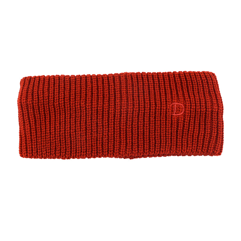 Salt Sweet Heart Korean Color Embroidery Letter Knitted Wool Headband Candy Color Wide Edge Sports Headband Hair Accessories Item Picture