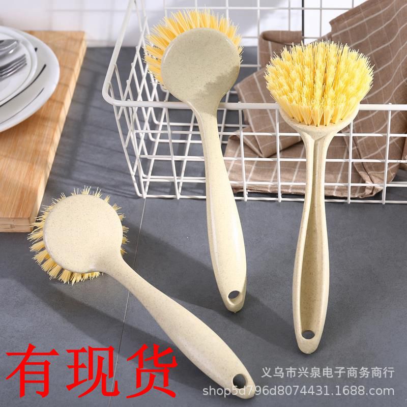 悬挂锅刷小麦桔杆锅刷多用清洁刷锅碗刷厨房台面清洁刷图