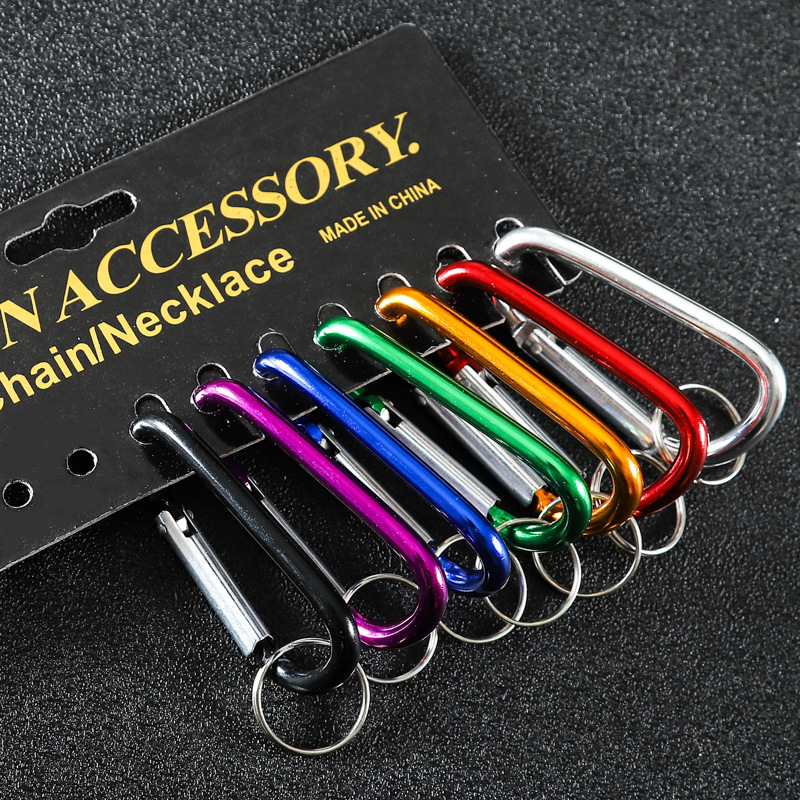 Ring Plus Card No. 45678 Type D Mountaineering Buckle Aluminum Alloy Bluetooth Headset Cover Buckle Kettle Buckle Climbing Buckle