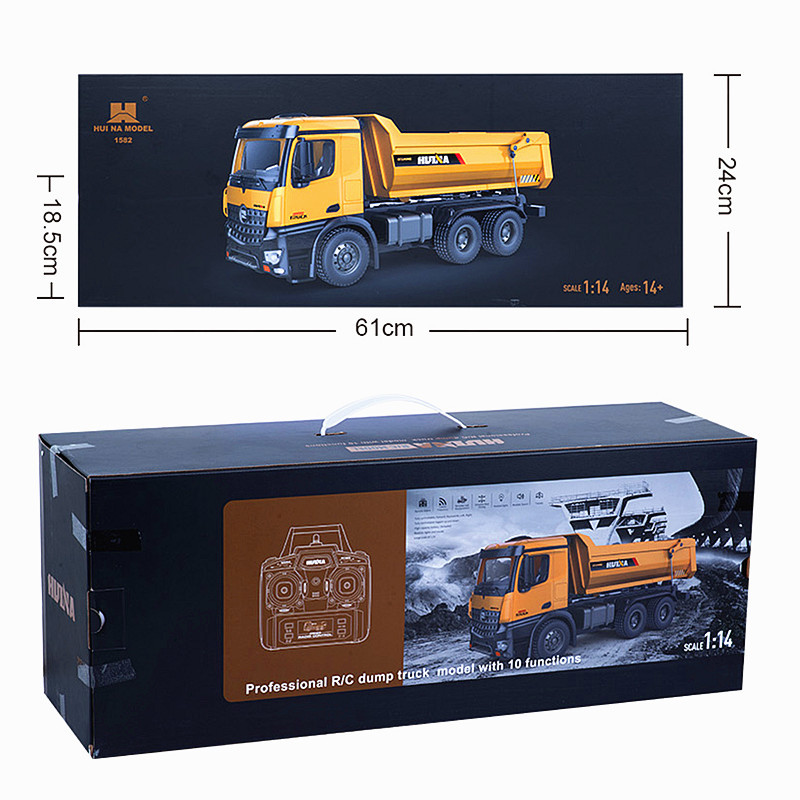 1582 Large scale 1:14 ten-channel electric remote control alloy dump truck mine transport dump truck model Item Picture