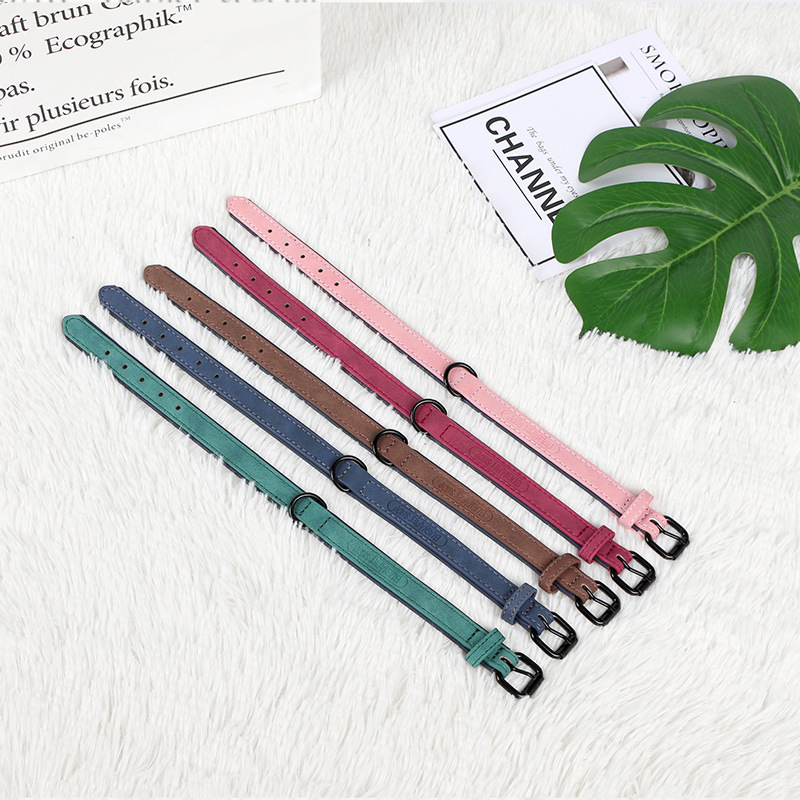 Cross-border hot-selling pet collars, dog PU collars, medium and large-sized dog neck covers, and leash collars are available for wholesale in stock details Picture