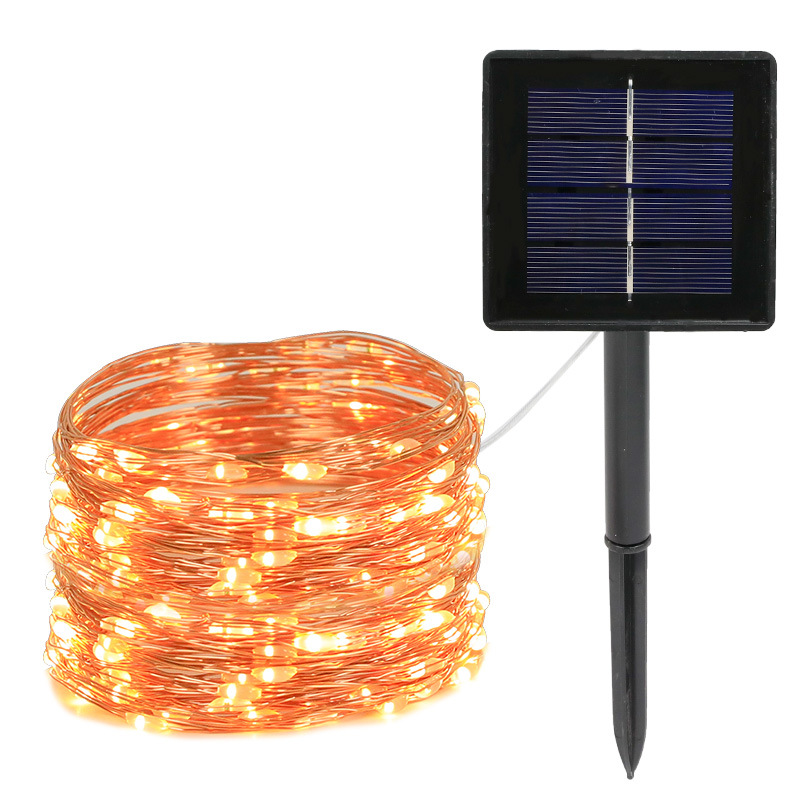 Led Solar Copper Wire Light String Waterproof Garden Decorative Lights Christmas Festival Lights Remote Control Solar Light String Item Picture