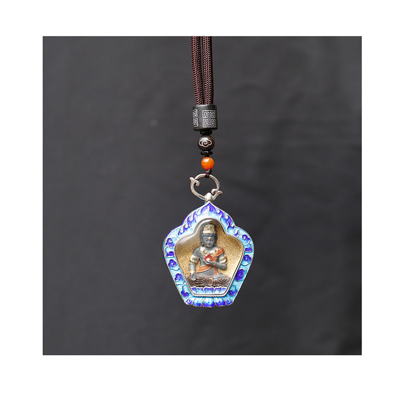 吊坠/朱砂吊坠/男士吊坠/原神/金属牌子白底实物图