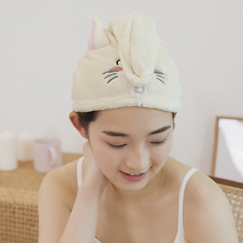 干发帽/东泉干发巾/干发巾/浴帽女可爱/干发帽女拼接韩版产品图