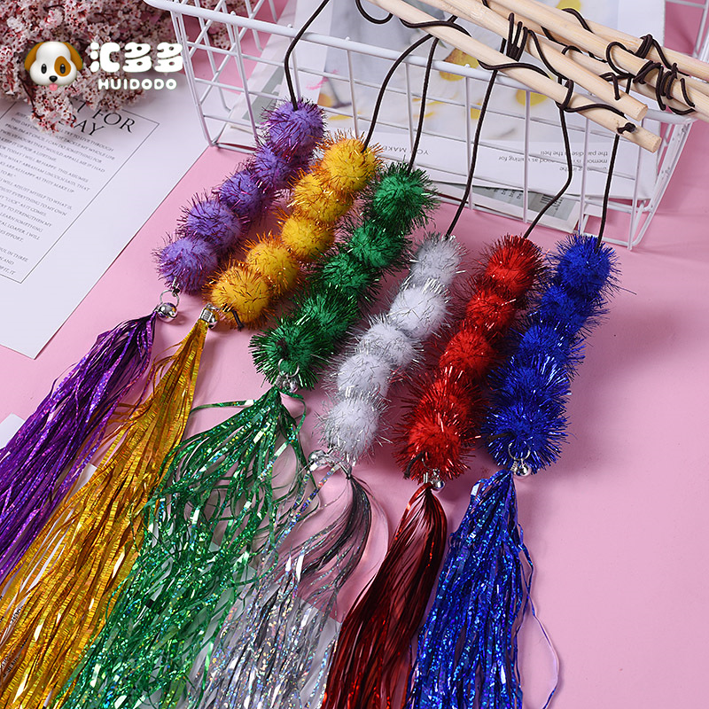 Wooden Pole Tickle Cat Pole Spot Wholesale Tickle Cat Rod Gold Onion Ball Toy Pet Supplies Rain Cat Supplies
