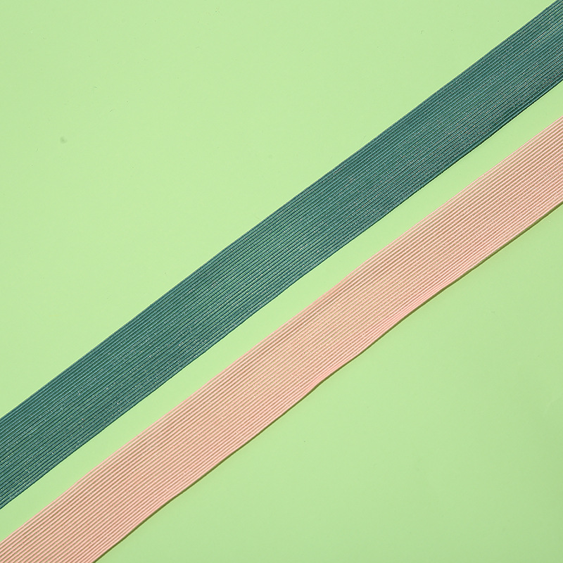 Wholesale of best-selling colored ribbed textured webbing, elastic bands, elastic clothing accessories, hemming and elastic clothing accessories pic 1