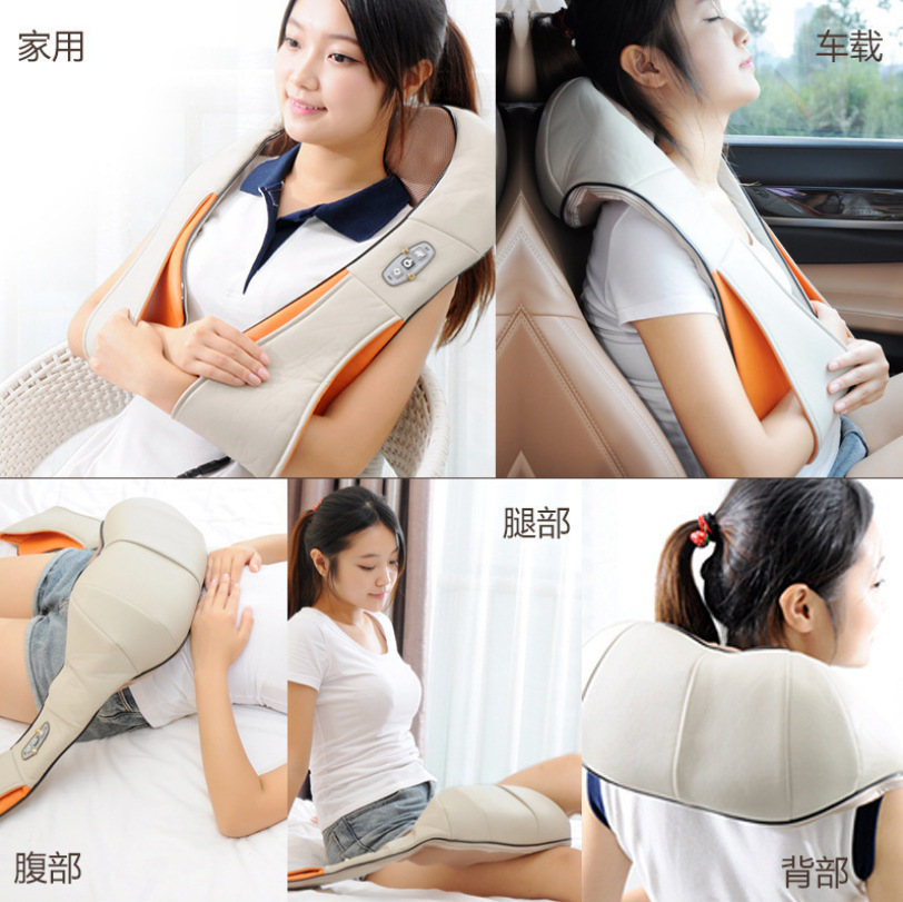 Kneading massage shawl, cervical massager, multi-functional car, home, electric shoulder, neck and waist shawl Specification image