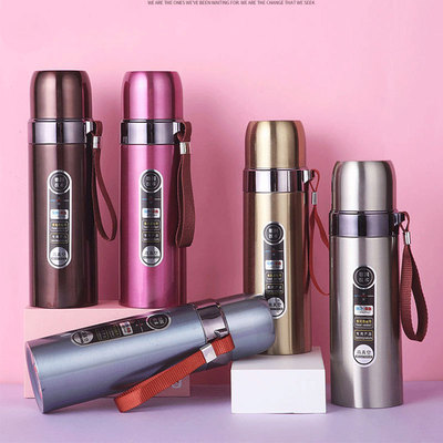 Stainless Steel Thermos Cup Large Capacity Wide Edge Bullet Iron Cup Insulated Water Cup Armor Cup Wholesale Logo