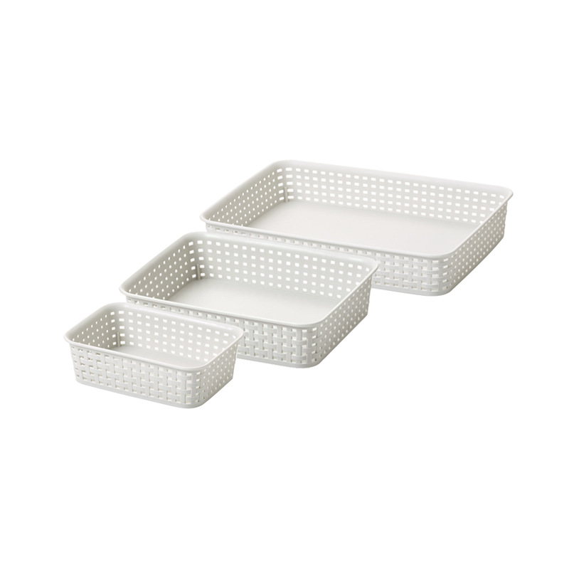 Factory Direct Sales Rattan Woven Plastic Debris Storage Box Desktop Drawer Kindergarten Toy Storage Box Small Item Picture