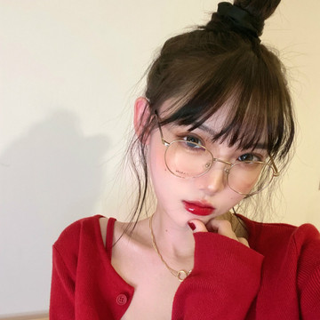 Synthetic fiber wigs for women with bangs, popular Internet celebrity air bangs with sideburns for face shaping, false bangs for women to live-stream and sell products details Picture