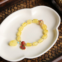 Gufa gold multi-treasure series beeswax with shape hanging beeswax pixiu bracelet female single circle temperament beeswax string wholesale