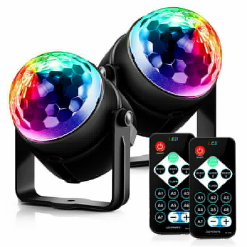 Cross-border LED remote control mini magic ball crystal magic ball light stage light KTV stage light full figure