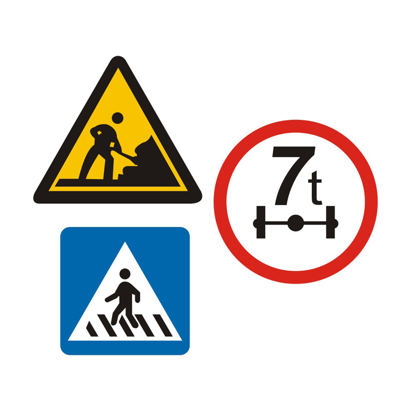 交通标志牌道路指示牌三角路牌路标警示牌反光标识牌任意限速标牌详情图5