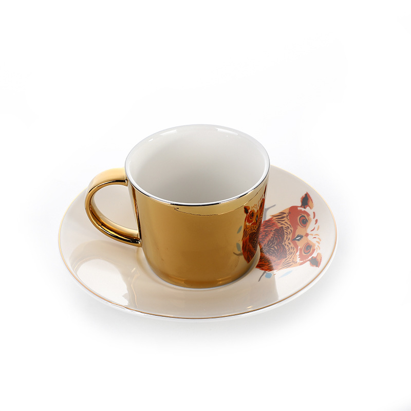 办公室咖啡杯/陶瓷杯/卡通杯白底实物图