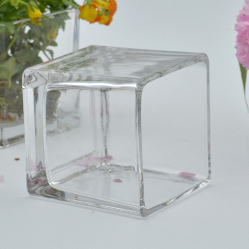 绿萝植物水培方缸客厅创意桌面花瓶欧式加厚描金正方形玻璃烛台详情图4