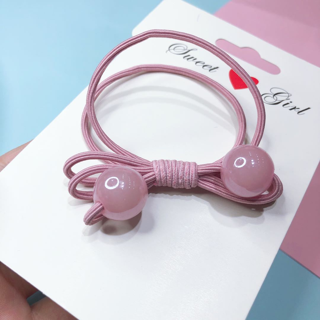 No. 111 Bee Double Jelly Beads 100 per bundle. Colorful Bee Double Jelly beads. Adult hair tie. Women's leather case. Simple hair tie. Rubber band. Ponytail tie. Hair accessory details Picture