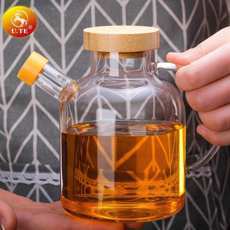 晶致厂家直销玻璃油壸家用大容量油罐厨房防漏食用油的酱油醋壶详情图1