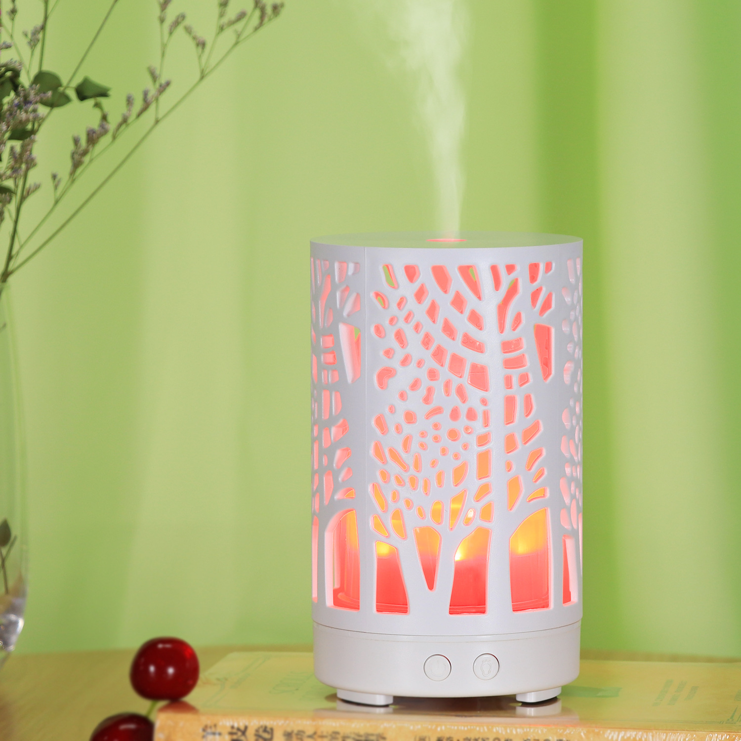 200ml creative new wood grain aromatherapy machine Home office bedroom desktop diffuser humidifier Specification drawing