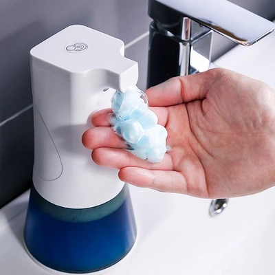 New automatic induction soap dispenser washing mobile phone desktop hanging wall dual foam hand sanitizer automatic liquid sterilizer thumbnail