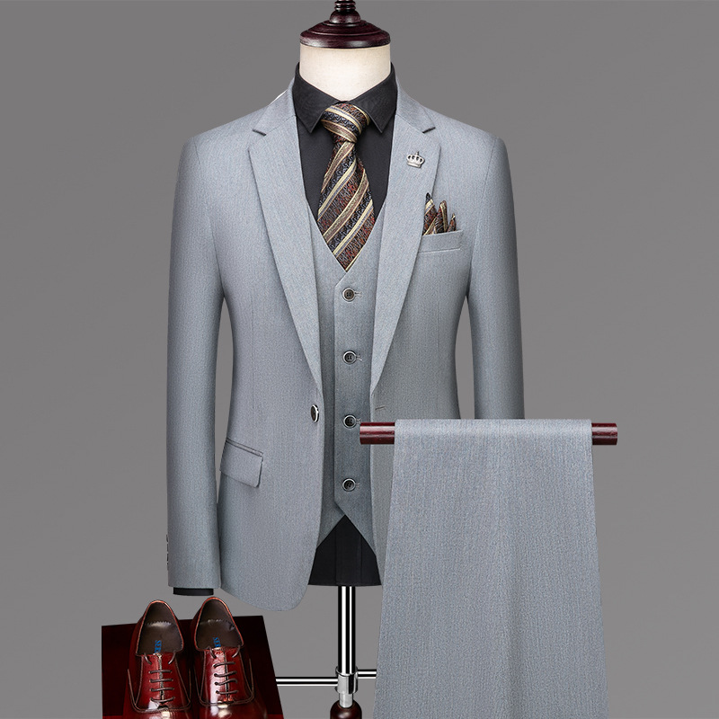 Men's three-piece suit, business casual suit, professional formal attire, best man's suit, groom's wedding dress Application Scenario