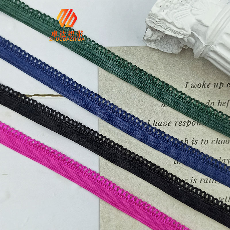 Manufacturers Selling Socks Six Buds Elastic Band Color Knitted Eight Teeth Ribbon Underwear Lace Clothing Accessories Specification drawing