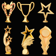 金属水晶奖杯配件定 制创意优秀员工奖牌授权牌舞蹈五角星奖杯
