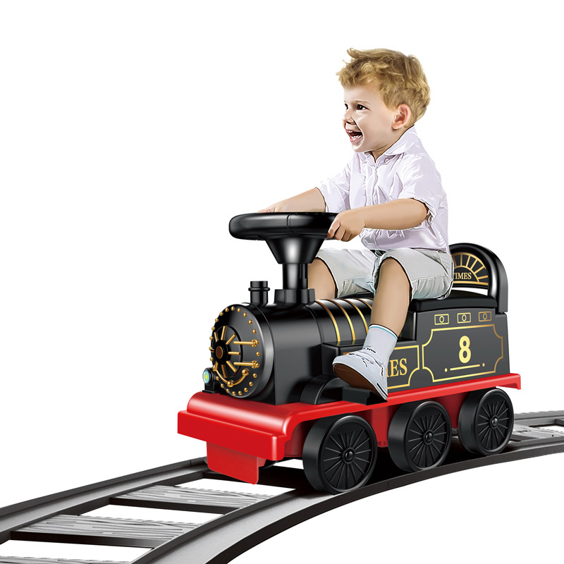 越诚小火车电动轨道车儿童婴儿学步车可坐人童车玩具车3岁批发详情图5