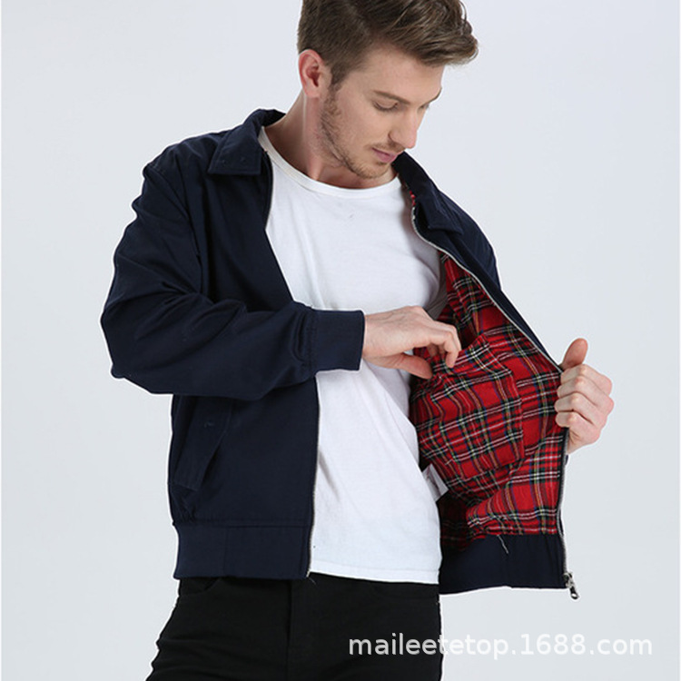 European And American Fashion Brand Business Stand Collar Slim Jacket Men's Coat Casual Men's Coat Pilot Jacket Application Scenario