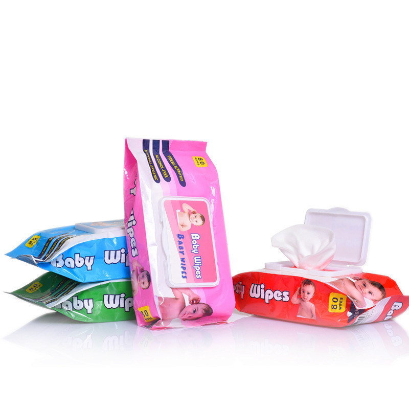 Water Lock Breathable Baby Wipes With Cover Newborn Baby Wipes 80 Pumps