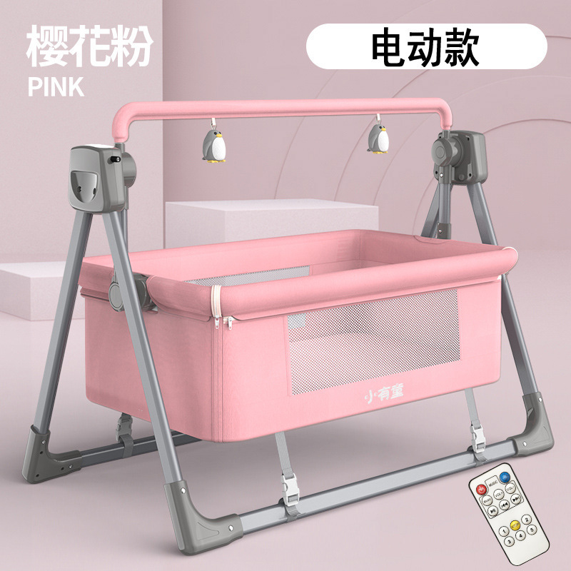 实木婴儿床实物图