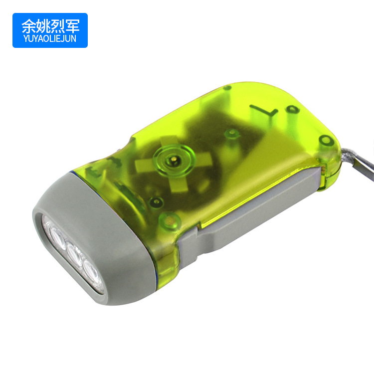 Manufacturers Supply Wholesale Plastic Hand Press Three Lights Multi-Color Optional Outdoor Emergency Small 3Led Flashlight Specification drawing