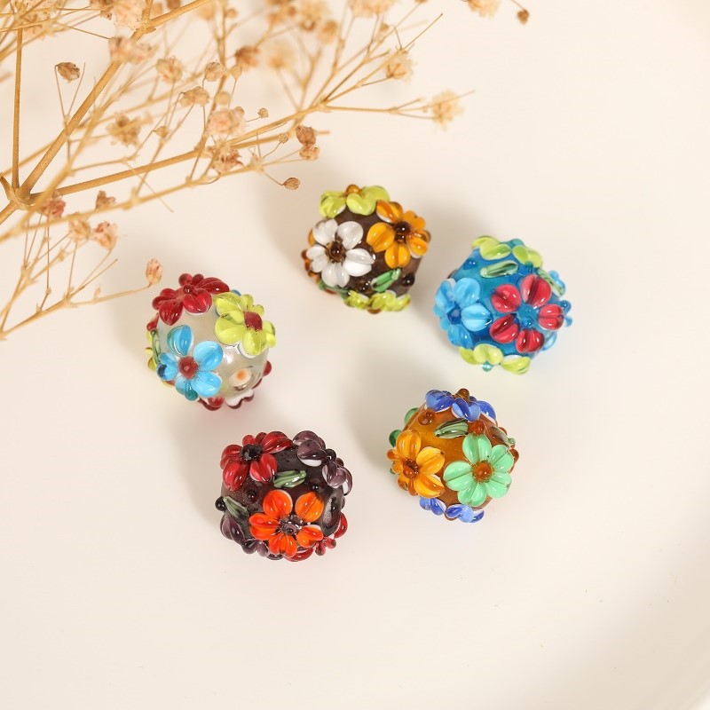 Hanyu Yuan's new multi-flower glass bead Japanese loose bead jewelry necklace bracelet, women's handcrafted beaded bracelet accessories Specification image
