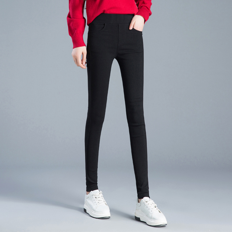 Leggings for women's outerwear in summer, 2023 new high-waisted black tight stretch pencil black pants, small-leg pants details Picture