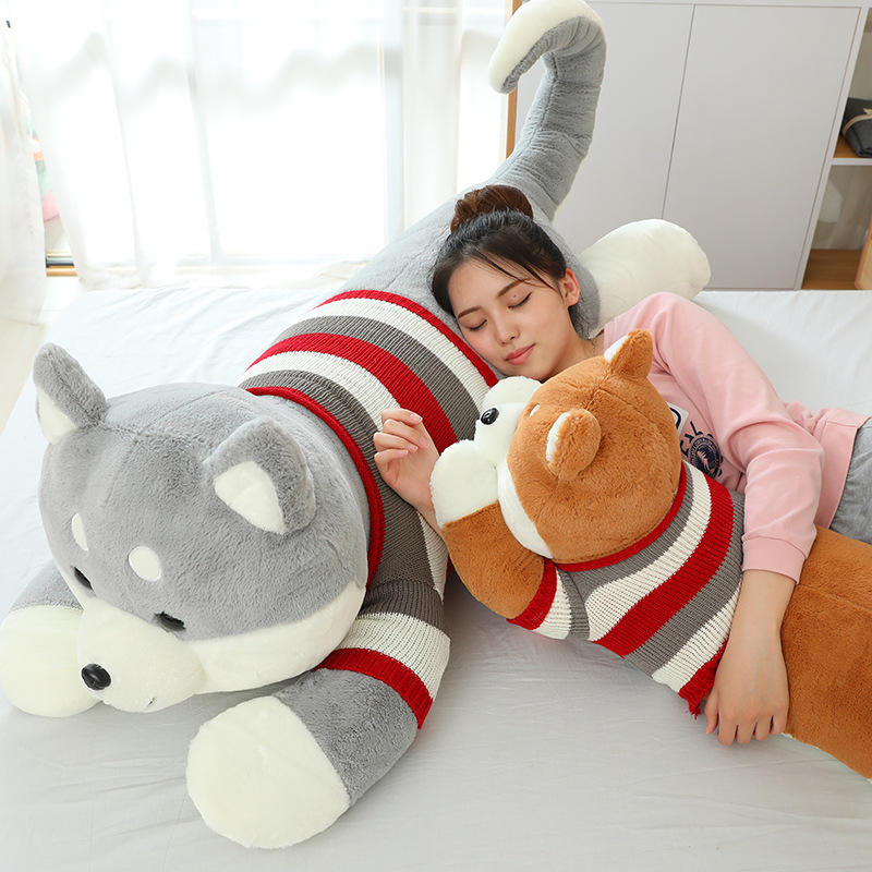 Manufacturers For Shiba Inu Plush Toys Lie Dog Pillow Long Pillow Bed Doll Cute Dolls Wholesale details Picture