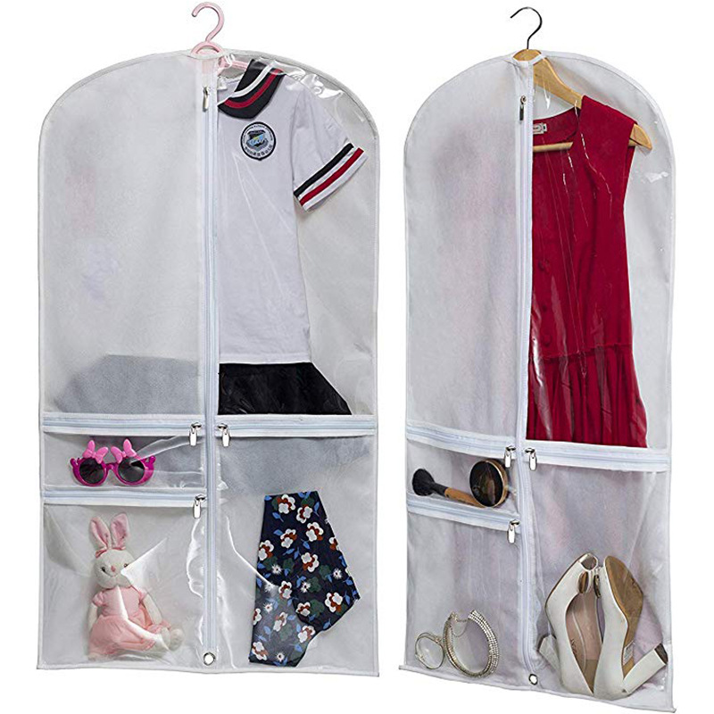 Manufacturer stock new material translucent PEVA clothing dust cover large transparent window multi-purpose clothing dust bag