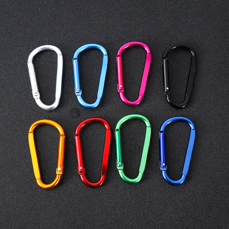 D-Type Pressed Aluminum Hiking Buckle Backpack Buckle Bluetooth Headset Kettle Spring Hook Outdoor Climbing Buckle details Picture