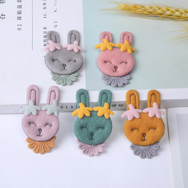 超声波diy手工饰品儿童卡通兔子服饰辅料手工配件发箍配件布贴