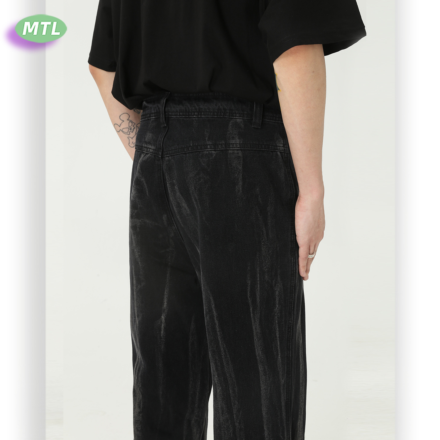 男士牛仔裤实物图