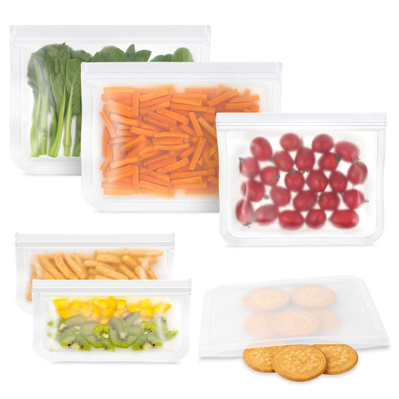 peva food preservation bags in stock, refrigerator food storage bags, self-sealing food bags, reusable preservation bags Specification image
