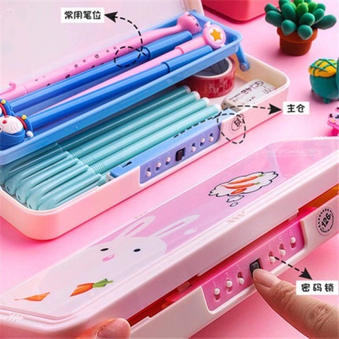 密码文具盒 抖音同款小学生铅笔盒女公主笔盒多功能锁文具盒笔盒