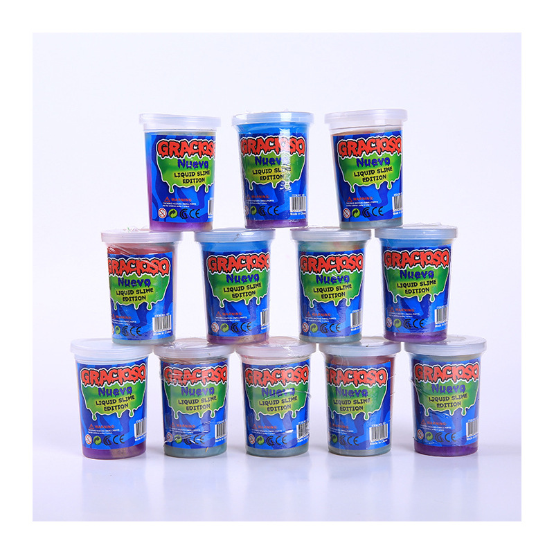 Cross-border ultra-light clay, colored clay and crystal clay transparent bottle toys Item Picture