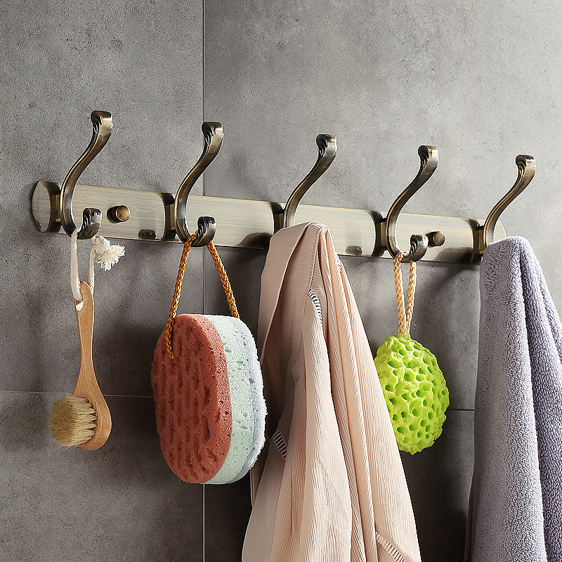 Hardware hooks, row hooks, wall-mounted large coat hooks, towel hooks, clothing and hat hooks, bathroom coat hooks, coat hook racks details Picture