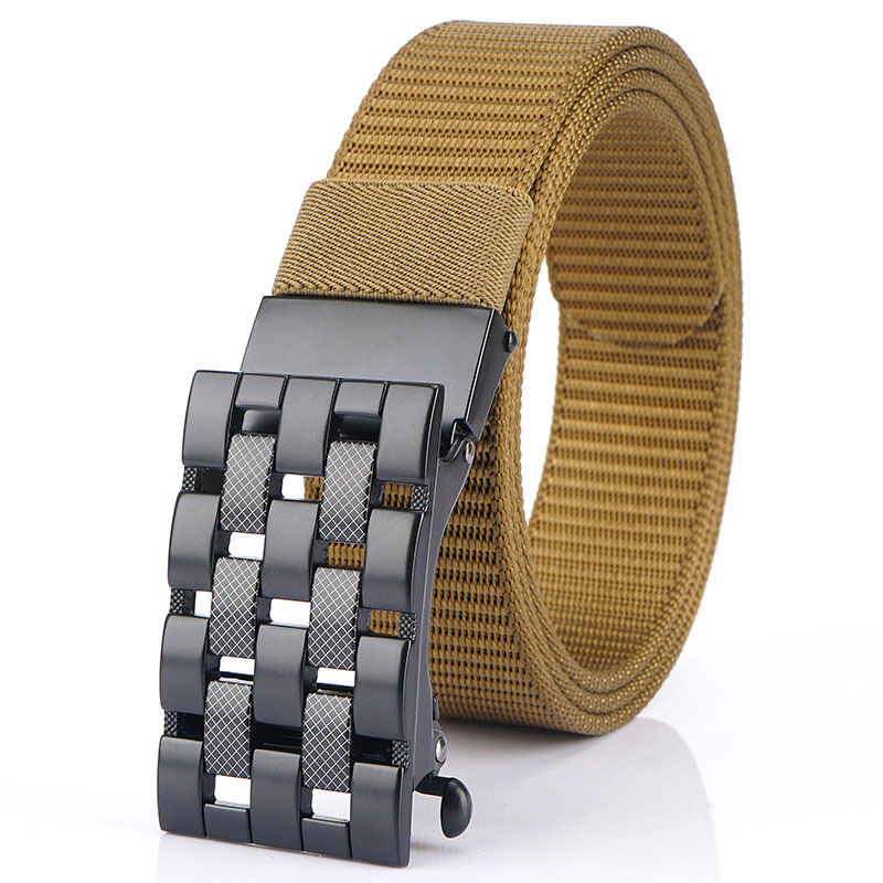 Enniu Automatic Buckle Nylon Belt Men's And Women's Jeans Toothless Youth Leisure Canvas Belt Wholesale details Picture