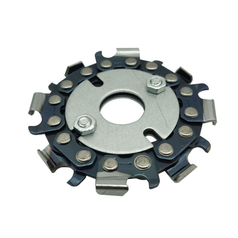 Angle Grinder With 2.5 Inch 8-Tooth Chain Disc Woodworking Chainsaw Disc Chainsaw Disc Slotted Wood Saw Blade Application Scenario